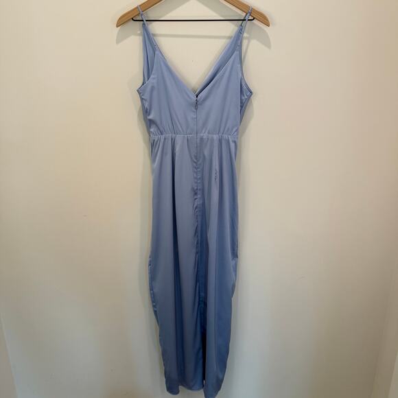Abercrombie & Fitch Draped Twist-Front Maxi Dress Small Blue - Picture 13 of 14